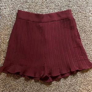 Boutique wine pleated dress shorts NWT!!